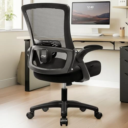 Office Desk Gaming Chair Computer High Back Mesh Seat with Rolling Wheels Ergonomic Adjustable Comfy Flip-up Armrests... — Smart Chairs, NEO CHAIR