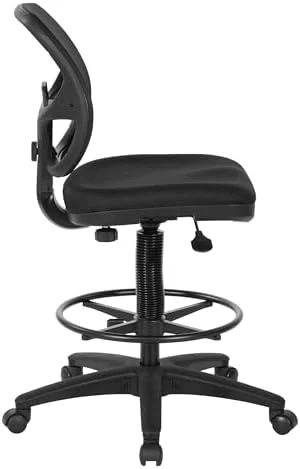 Deluxe Breathable Mesh Back Ergonomic Drafting Chair with Lumbar Support and Adjustable Footring — Smart Chairs, Office Star