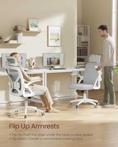 Ergonomic Mesh Office Chair with Adjustable Lumbar Support and Headrest — Smart Chairs, VASAGLE