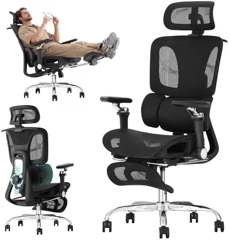 Ergonomic Office Chair with 3-Zone Dynamic Lumbar Support — Smart Chairs, JOMEED