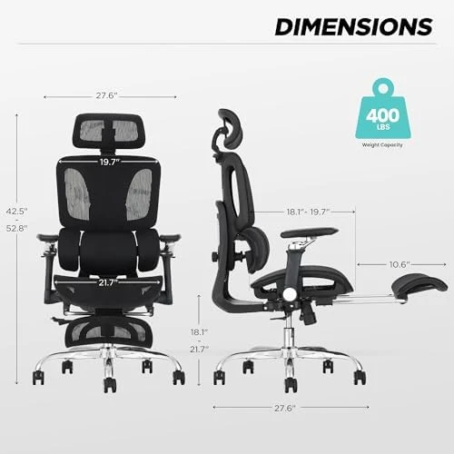 Ergonomic Office Chair with 3-Zone Dynamic Lumbar Support — Smart Chairs, JOMEED
