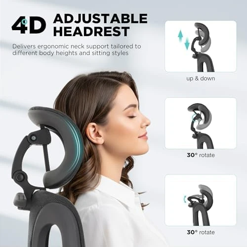 Ergonomic Office Chair with 3-Zone Dynamic Lumbar Support — Smart Chairs, JOMEED