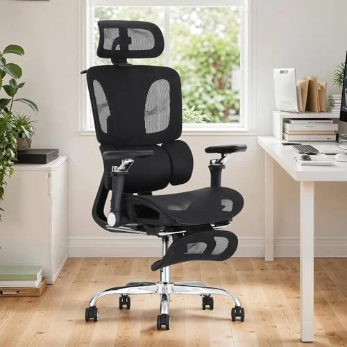 Ergonomic Office Chair with 3-Zone Dynamic Lumbar Support — Smart Chairs, JOMEED