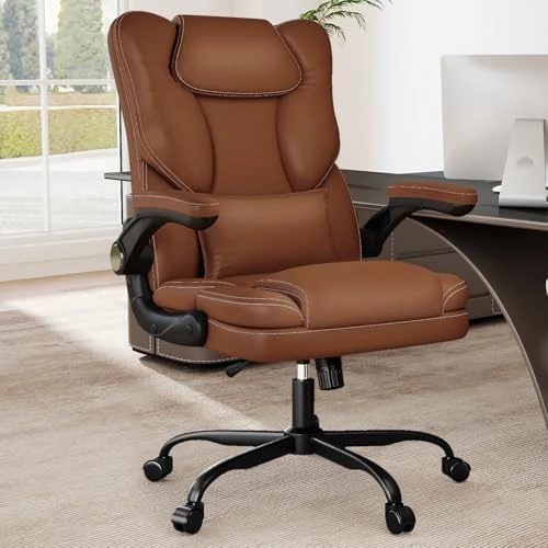 Ergonomic Office Chair with Flip-up Armrests, 300lbs Mid Back Computer Office Desk Chair with Lumbar Support, Executive... — Smart Chairs, Box DesignLab
