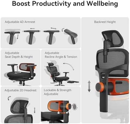 Ergonomic Office Chair with Footrest — Smart Chairs, NEWTRAL
