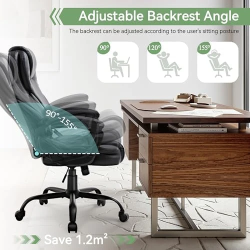 Ergonomic Office Chair with High Back, Comfy Desk Chair, Adjustable Executive Office Chair for Home Office, Big and Tall... — Smart Chairs, Meilocar