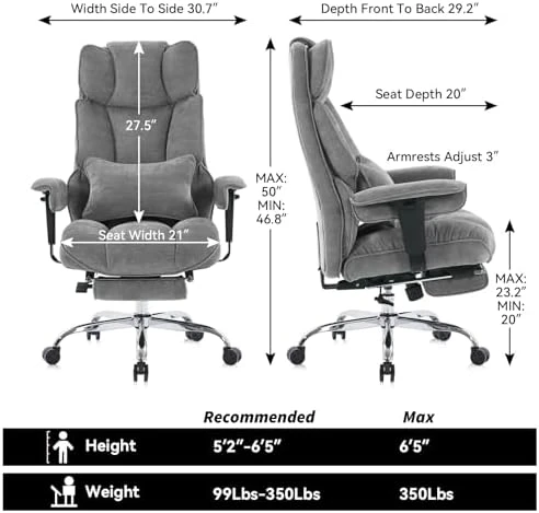 Executive Office Chair with Foot Rest — Smart Chairs, Efomao