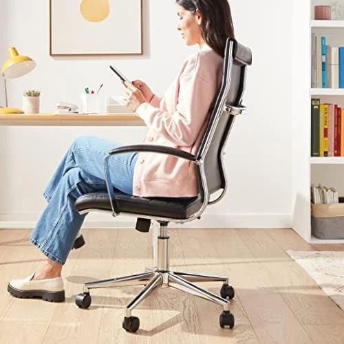 High-Back Swivel Office Chair with Lumbar Support — Smart Chairs, Amazon Basics