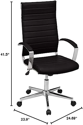 High-Back Swivel Office Chair with Lumbar Support — Smart Chairs, Amazon Basics