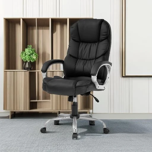 Office Chair Computer High Back Adjustable Ergonomic Desk Chair Executive PU Leather Swivel Task Chair with Armrests... — Smart Chairs, FDW Store