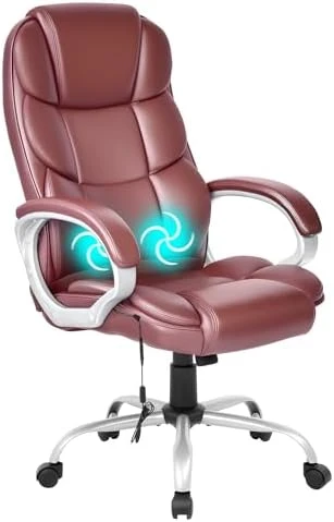Office Chair Computer High Back Adjustable Ergonomic Desk Chair Executive PU Leather Swivel Task Chair with Armrests... — Smart Chairs, FDW Store