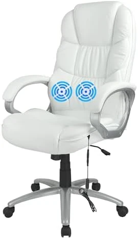 Office Chair Computer High Back Adjustable Ergonomic Desk Chair Executive PU Leather Swivel Task Chair with Armrests... — Smart Chairs, FDW Store