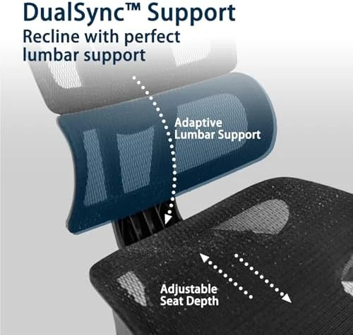 S3 Elite Pro Ergonomic Office Chair with Adjustable Armrests and Footrest — Smart Chairs, RIEIOR