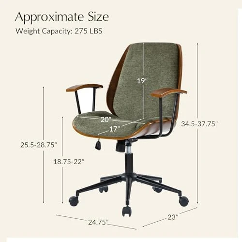 Solid Wood Office Chair with Rocking Function — Smart Chairs, HULALA HOME