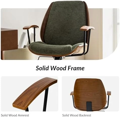 Solid Wood Office Chair with Rocking Function — Smart Chairs, HULALA HOME