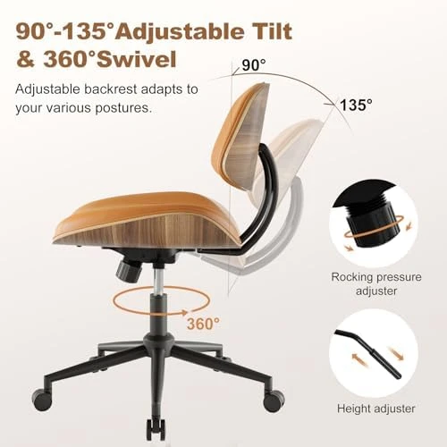 Armless Office Chair with Wheels — Smart Chairs, BERYTH