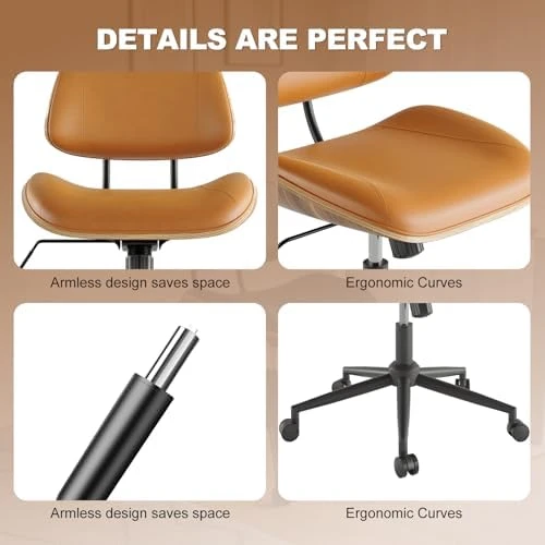 Armless Office Chair with Wheels — Smart Chairs, BERYTH