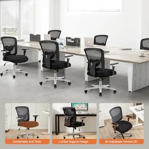 Big and Tall Office Desk Chair with Lumbar Support — Smart Chairs, Sweetcrispy