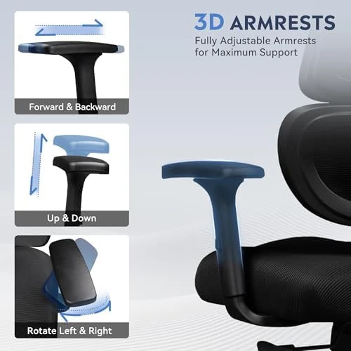 Big and Tall Reclining Ergonomic Desk Chair — Smart Chairs, DEVAISE