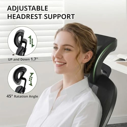 Ergonomic Breathable Mesh Office Chair with Flip-Up Arms — Smart Chairs, OHFILA