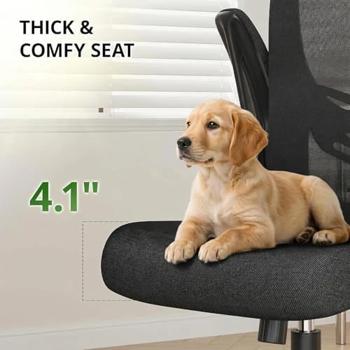 Ergonomic Breathable Mesh Office Chair with Flip-Up Arms — Smart Chairs, OHFILA