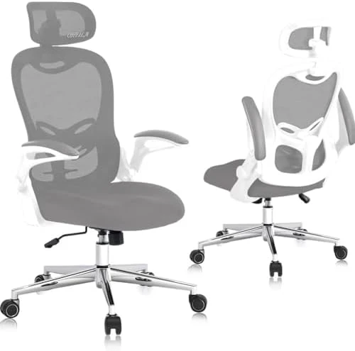 Ergonomic Breathable Mesh Office Chair with Flip-Up Arms — Smart Chairs, OHFILA