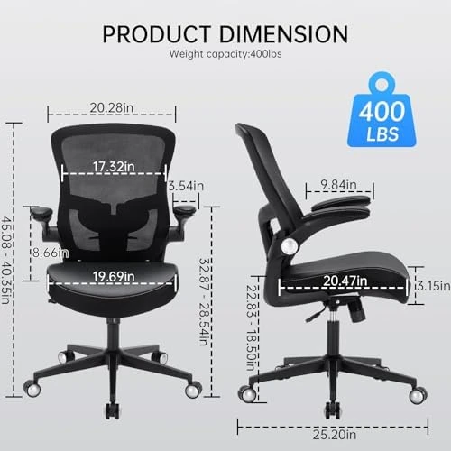 Ergonomic Heavy Duty Office Chair with Adjustable Lumbar Support — Smart Chairs, Heromate