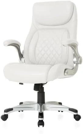 Ergonomic PU Leather Office Chair with Click5 Lumbar Support and FlipAdjust Armrests — Smart Chairs, Nouhaus