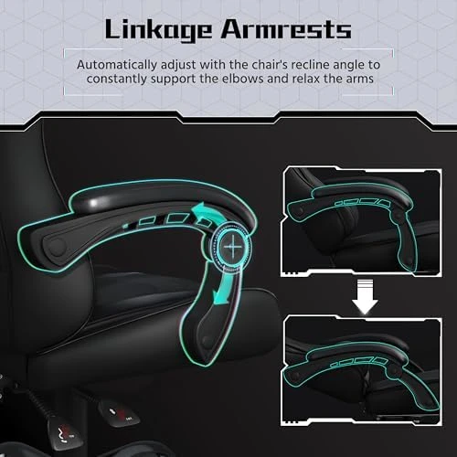 Gaming Chair with Headrest and Massage Lumbar Support — Smart Chairs, Yaheetech