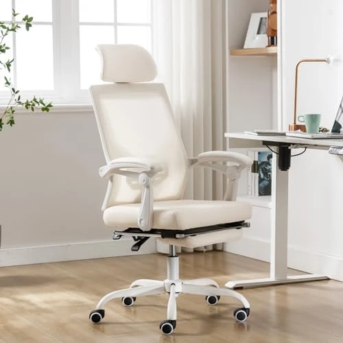 Mesh Ergonomic Office Chair with Footrest — Smart Chairs, Qulomvs