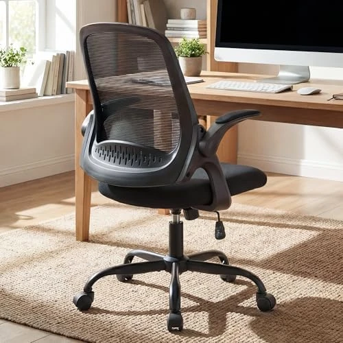 Office Chair Gaming Desk Computer Mesh Ergonomic Chair with Flip-up Arms Comfy Lumbar Support Adjustable Height Rolling... — Smart Chairs, NEO CHAIR