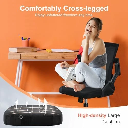 Office Chair with Flip-up Armrests, Ergonomic Computer Desk Chair with Adaptive Lumbar Support & Breathable Mesh — Smart Chairs, COMHOMA