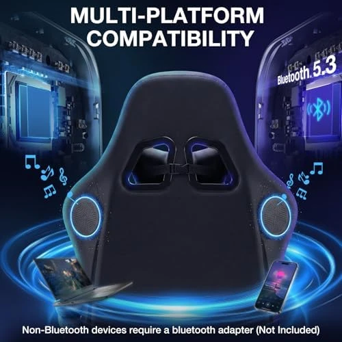 RGB Gaming Chair with Bluetooth Speakers and LED Lights — Smart Chairs, VANSPACE