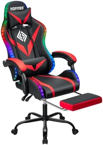 RGB Gaming Chair with Bluetooth Speakers and LED Lights — Smart Chairs, VANSPACE