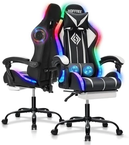 RGB Gaming Chair with Bluetooth Speakers and LED Lights — Smart Chairs, VANSPACE