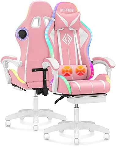 RGB Gaming Chair with Bluetooth Speakers and LED Lights — Smart Chairs, VANSPACE