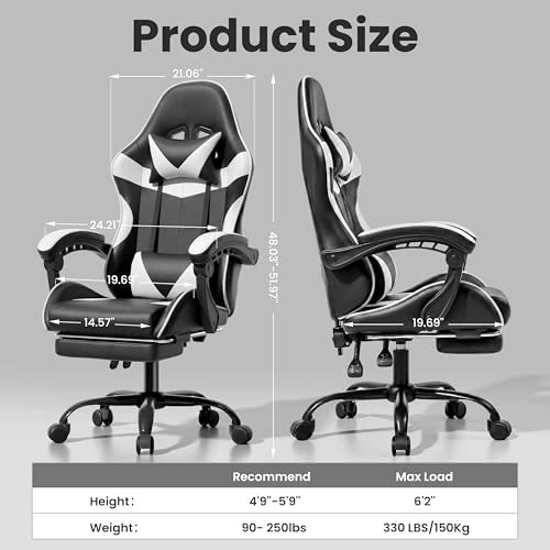 Gaming Chair with Footrest and Lumbar Support — Smart Chairs, Ray Bear