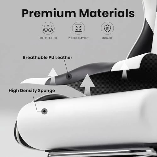 Gaming Chair with Footrest and Lumbar Support — Smart Chairs, Ray Bear