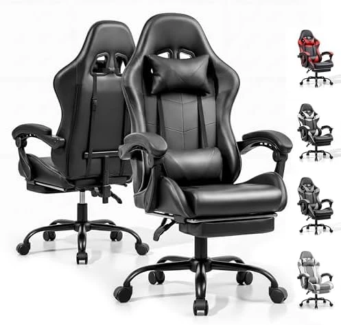 Gaming Chair with Footrest and Lumbar Support — Smart Chairs, Ray Bear