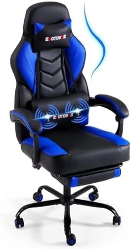 Gaming Chair with Footrest — Massage Chairs, ECOTOUGE