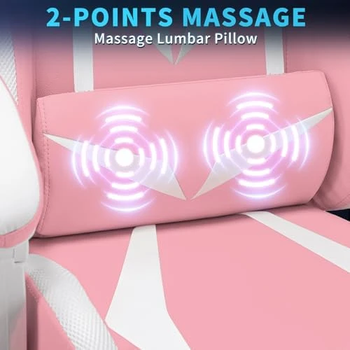Gaming Chair with Massage, Bluetooth Speakers, RGB Lights and Footrest — Smart Chairs, VANSPACE