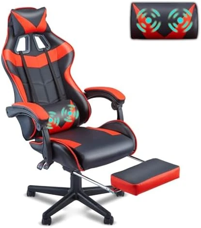 Green Gaming Chair with Footrest — Smart Chairs, Soontrans