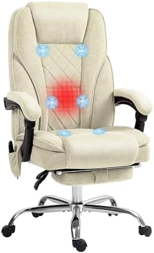 Massage Office Chair with Foot Rest — Massage Chairs, Vinsetto