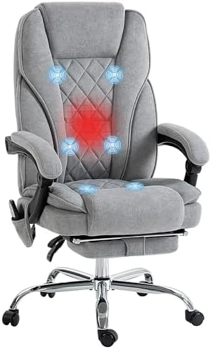 Massage Office Chair with Foot Rest — Massage Chairs, Vinsetto