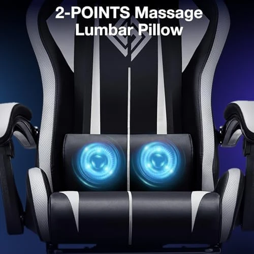 RGB Gaming Chair with LED Lights, Massage, and Footrest — Smart Chairs, VANSPACE