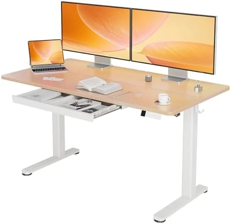 55 x 24 Inch Standing Desk with Drawers — Standing Desk, YDN