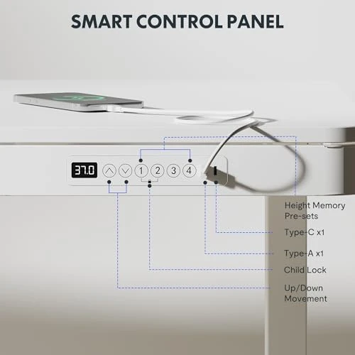Comhar Electric Standing Desk with Drawers and USB Charging — Standing Desk, FLEXISPOT