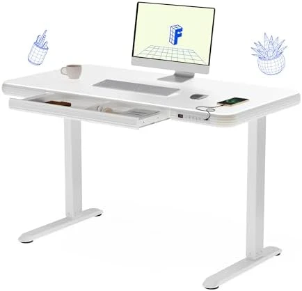Comhar Electric Standing Desk with Drawers and USB Charging — Standing Desk, FLEXISPOT