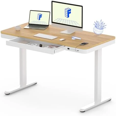 Comhar Electric Standing Desk with Drawers and USB Charging — Standing Desk, FLEXISPOT