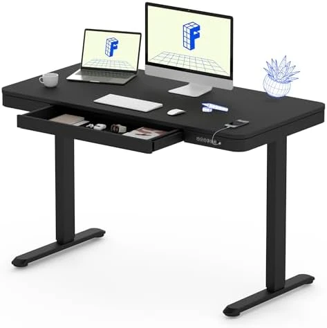 Comhar Electric Standing Desk with Drawers and USB Charging — Standing Desk, FLEXISPOT